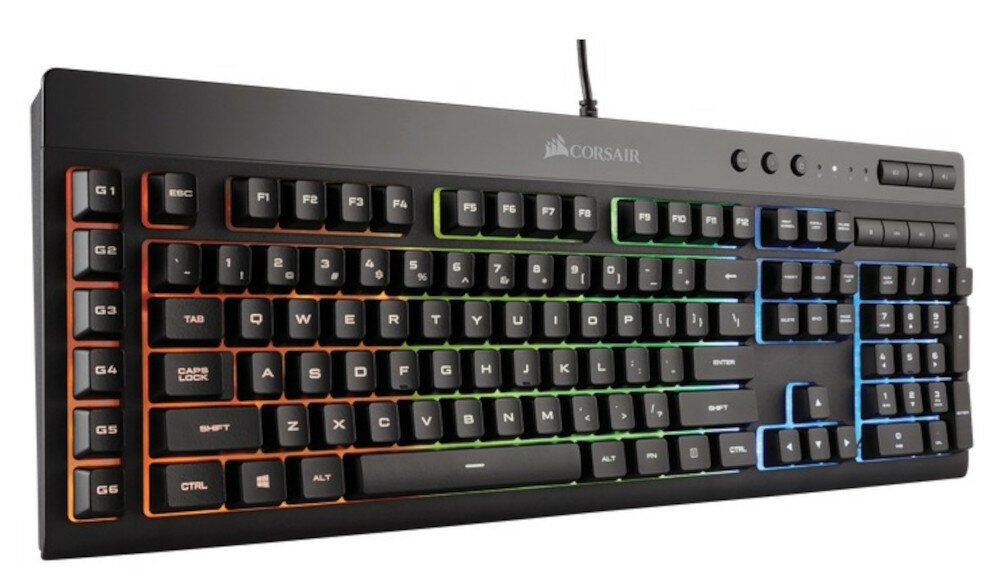 CORSAIR Gaming K55 RGB dynamiczne podświetlenia Elgato Stream Deck odporność ogólnie klawiatura