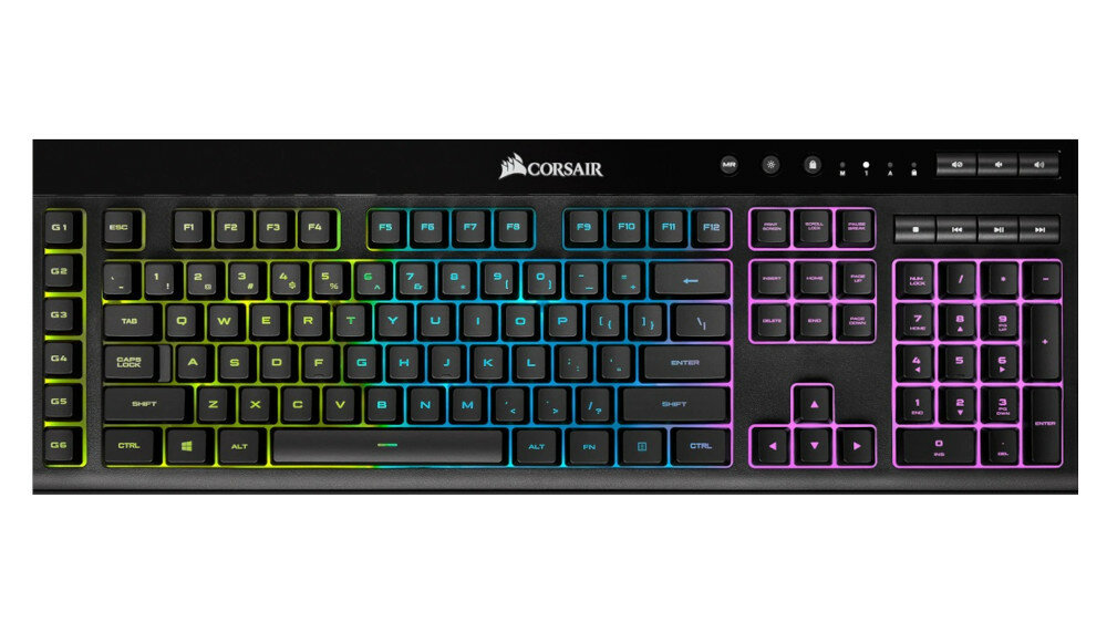 CORSAIR Gaming K55 RGB podświetlenie RGB kolory dynamika statyczność 