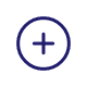 Ikona przedstawia niebieski symbol plusa w okręgu na przezroczystym tle.