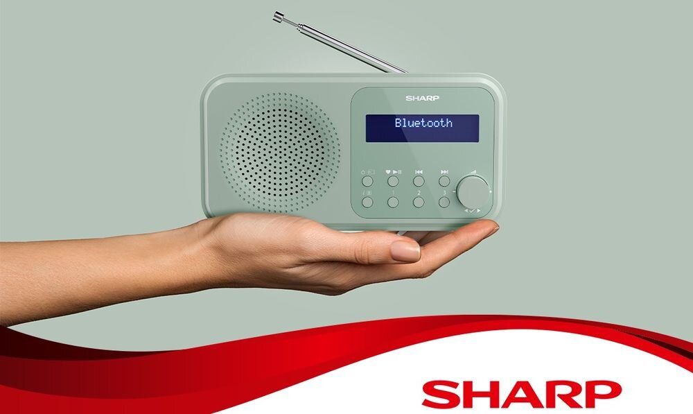 Radio SHARP DR-P420 muzyka bez ograniczeń kompaktowe urządzenie, radio położone na dłoni