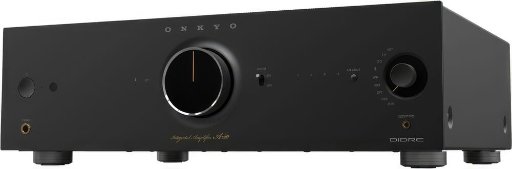 ONKYO ICON A-50 wymiary 435 135 355 mm waga 13 kg pobór mocy 350 W zasilanie 220-240 V, urządzenie na białym tle