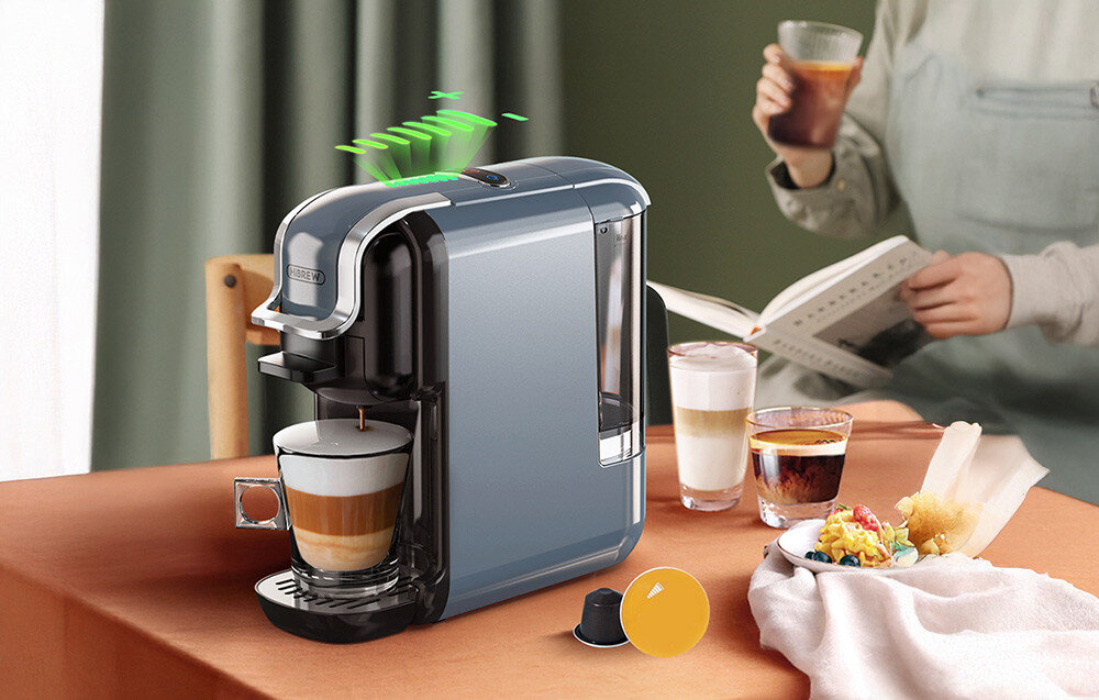 Ekspres kapsułkowy HiBREW H2B Szary Regulacja intensywności 7 poziomów intensywności za pomocą dedykowanego przycisku