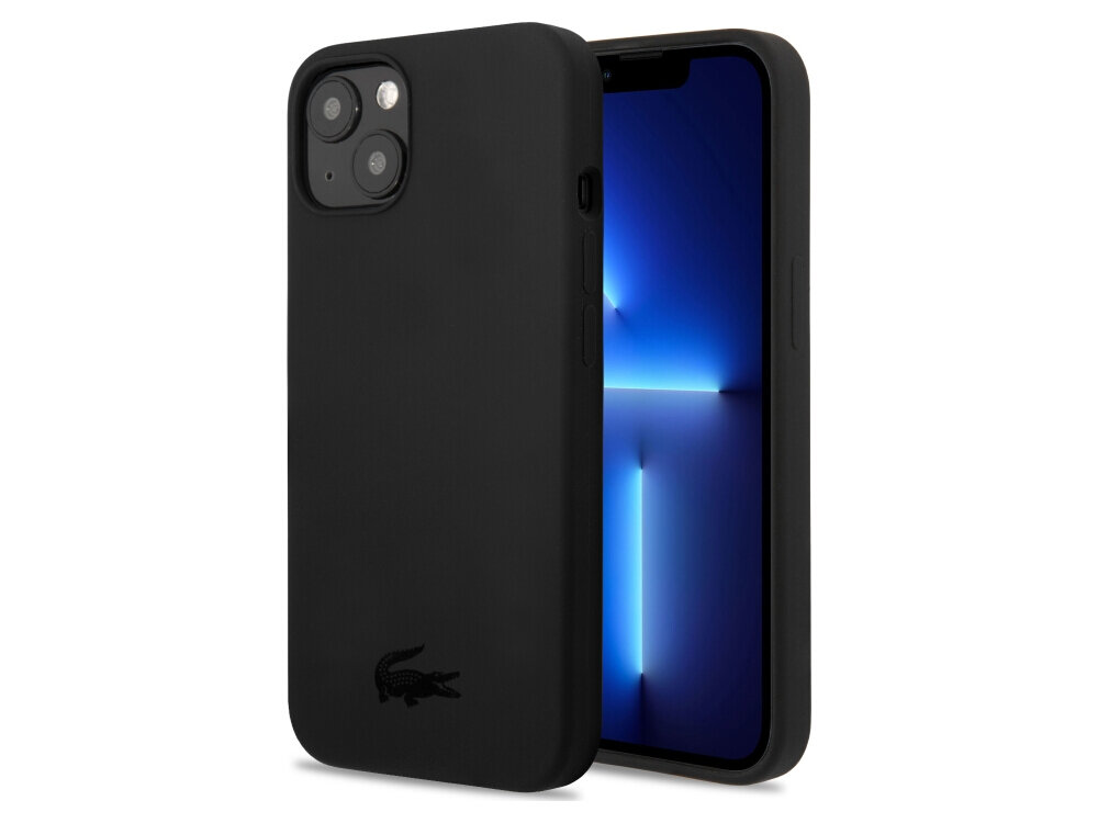 Etui LACOSTE Silicone do Apple iPhone 13 Mini Czarny Zielone silikonowe etui ochronne mikrofibra delikatny silikon