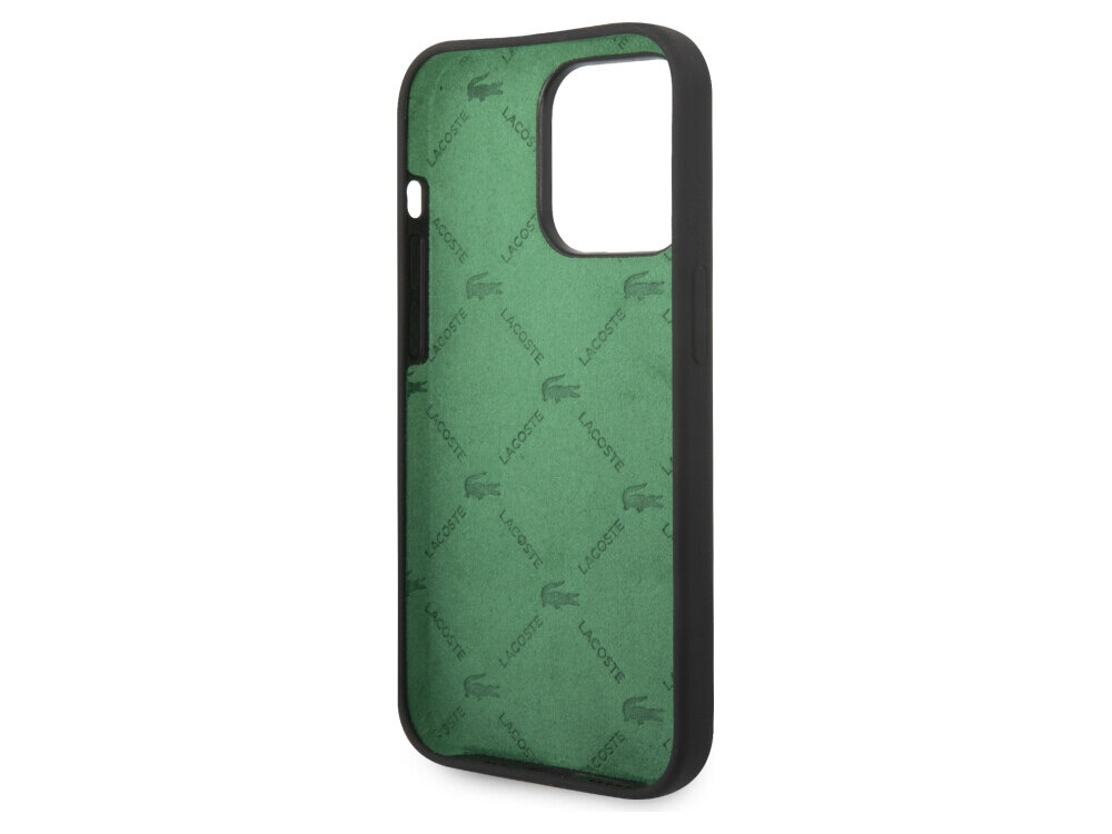Etui LACOSTE Silicone do Apple iPhone 14 Pro Czarny silikonowe etui minimalistyczne trwałe logo subtelne