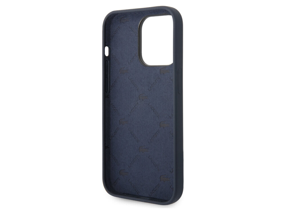 Etui LACOSTE Silicone do Apple iPhone 14 Pro Granatowy silikonowe etui minimalistyczne trwałe logo subtelne
