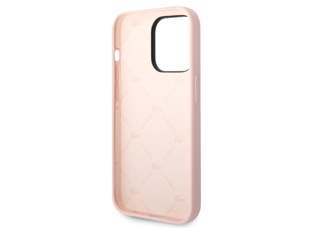 Etui LACOSTE Silicone do Apple iPhone 14 Pro Max Jasnoróżowy silikonowe etui minimalistyczne trwałe logo subtelne