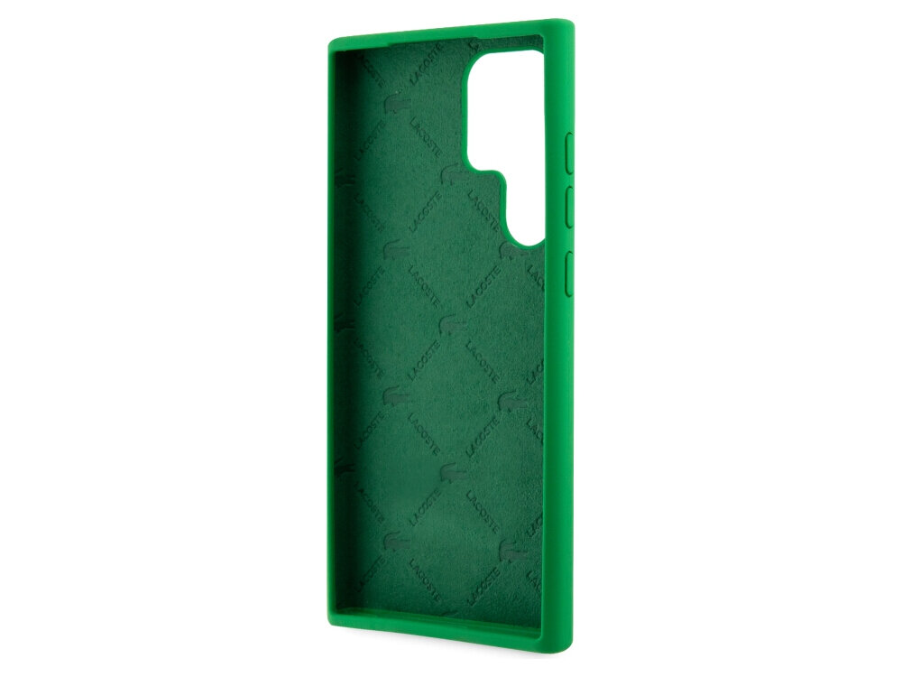 Etui LACOSTE Silicone do Samsung Galaxy S23 Ultra Zielony silikonowe etui minimalistyczne trwałe logo subtelne