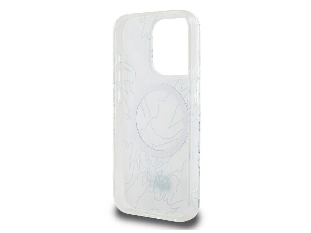 Etui LACOSTE Double Layer Repeat MagSafe do iPhone 15 Pro Max Biały MagSafe ochrona ekran aparat