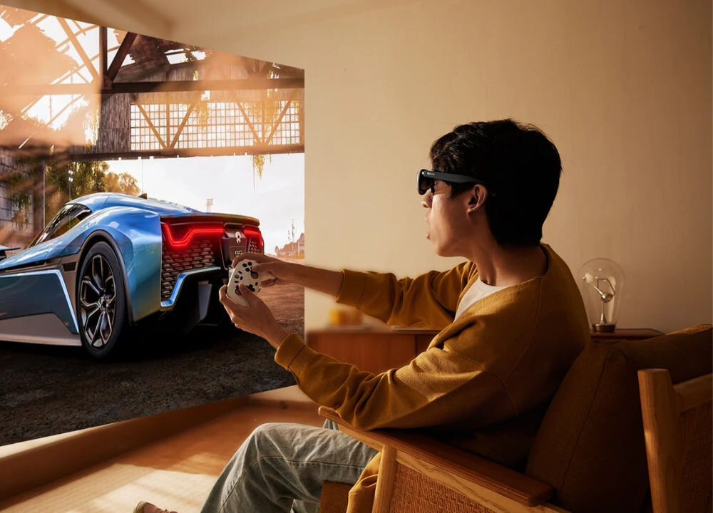 Okulary ROKID Max 2 + Stacja
            okulary podczas grania granie filmy gadżet technologia rozszerzona rzeczywistość