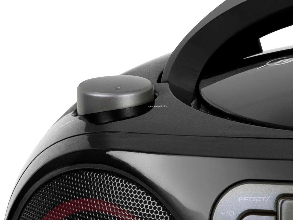 Radioodtwarzacz BLAUPUNKT BB18BK odtwarzaczowi płyt CD formacie MP3 Wbudowany tuner FM aż 40 ulubionych stacji radiowych funkcja PLL Port USB MP3 i WMA wejście AUX