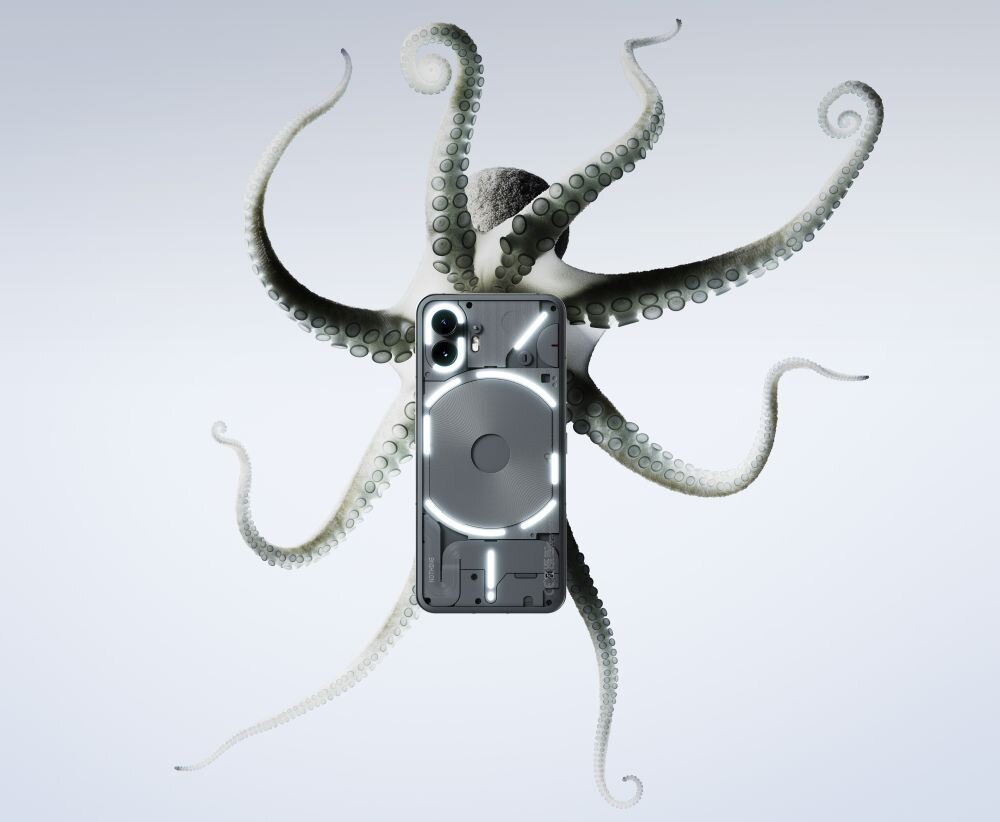 Smartfon NOTHING Phone 2   ekran bateria aparat procesor ram pamięć pojemność rozdzielczość zdjęcia filmy opis dane cechy blokady system łączność wifi bluetooth obudowa szkło odporność porty muzyka transfer sieć przekątna matryca waga czujniki oled amoled ips