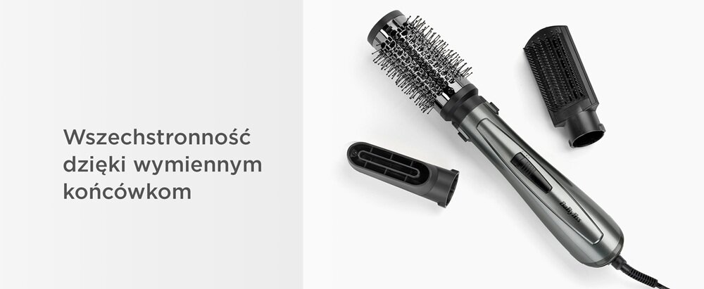Suszarko-lokówka BABYLISS Xanadu AS261E okrągła szczotka, wygładzająca szczotka, dysza susząca, szybkie podsuszanie