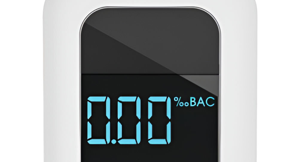 Alkomat ALCOSENSE Lite 2 mierzy poziom alkoholu we krwi dwa miejsca po przecinku precyzjaniskie zerowe stężenie