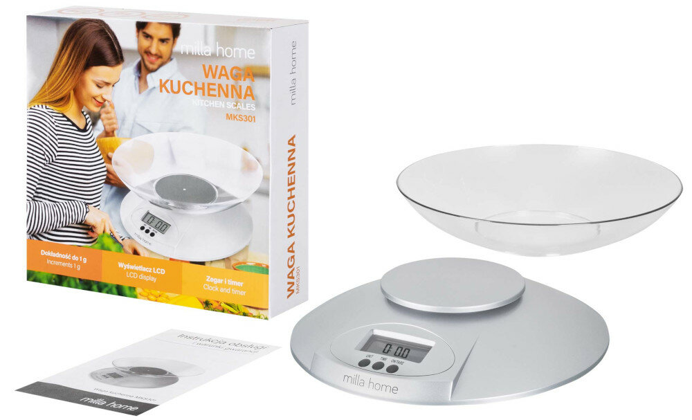 Waga MILLA HOME MKS301 zawartosc opakowania