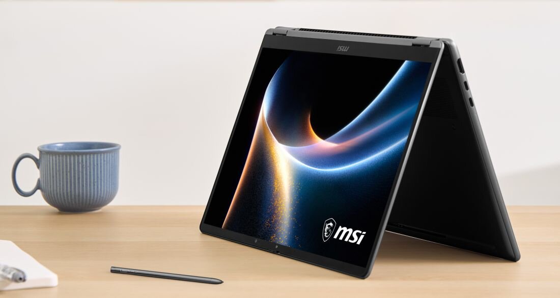 Grafika procesora Intel Core Ultra z NPU i technologią Copilot+PC na futurystycznym niebieskim tle - Intel Core Ultra Pamięć RAM LPDDR5X Dysk SSD PCIe NVMe 4.0 