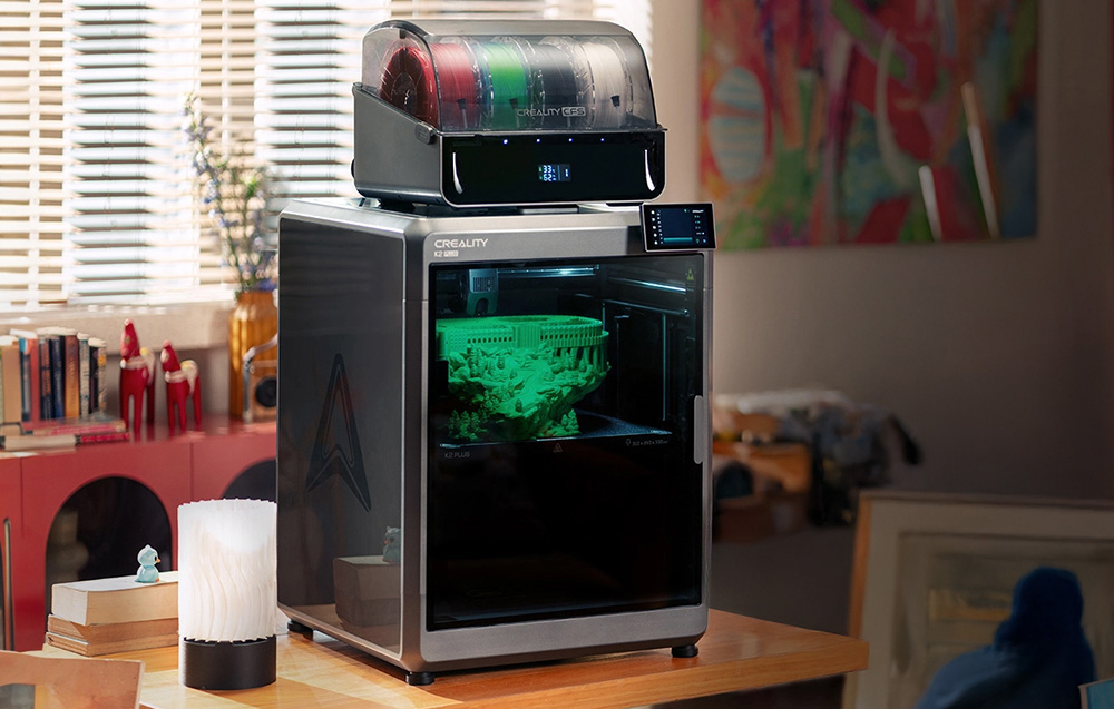 CREALITY K2 Plus Combo obszarowi wydruku 350 x 350 x 350 mm drukować duże modele w całości projekty, prototypy, modele architektoniczne różne dekoracje