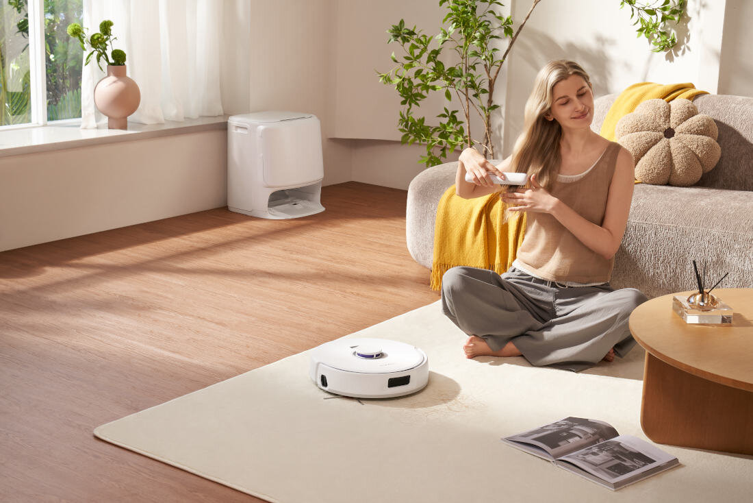 Robot sprzątający NARWAL Freo X10 Pro Biały Stała wydajność bez plątania System DualFlow Unosząca się szczotka główna dynamiczna boczna szczotka