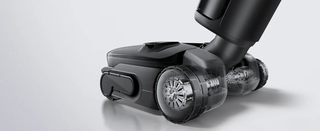 Odkurzacz ROBOROCK F25 ACE Pro Wygodne prowadzenie Elektryczne kółka napęd 360° łatwo omija meble i dociera do trudno dostępnych miejsc