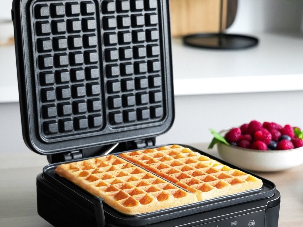 Gofrownica MOZANO Genius AGD-GOF-002 szybkie nagrzewanie, stabilna temperatura, równomierne pieczenie