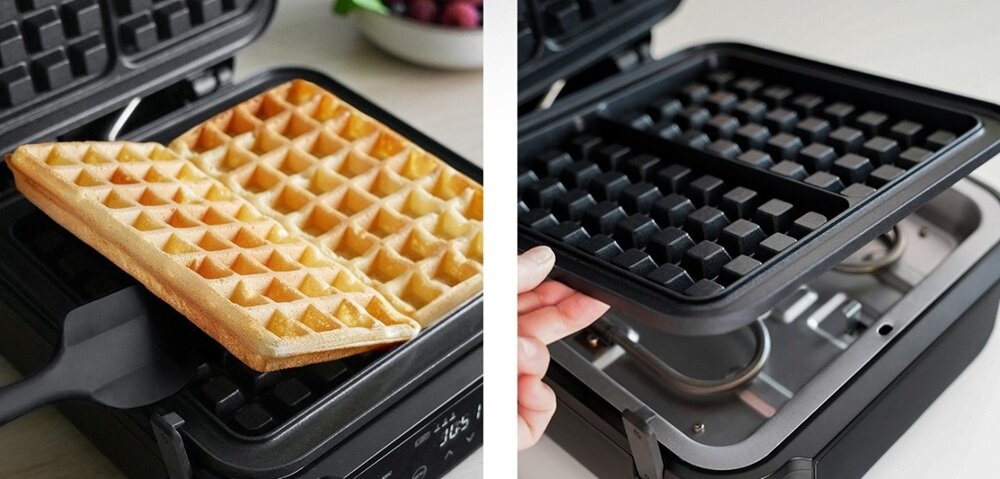 Gofrownica MOZANO Genius AGD-GOF-002 2 gofry na raz, oszczędność czasu, wygodne rozwiązanie