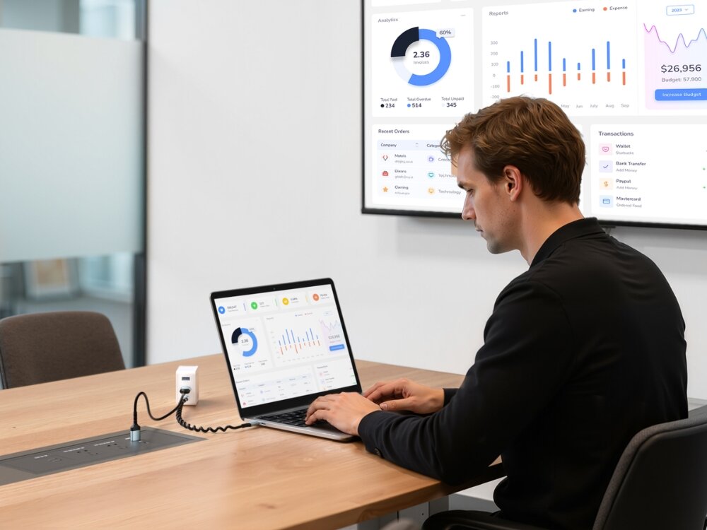 Ładowarka sieciowa 4SMARTS Flex 65W
                ładowarka na stole kompaktowa konstrukcja ładowarka mini-hub zasilanie obraz dane