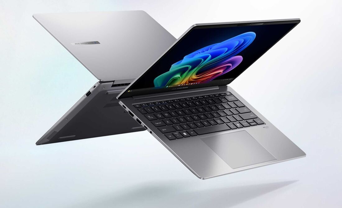 Laptop ASUS ExpertBook P5 ustawiony na biurku – laptop do pracy z AI