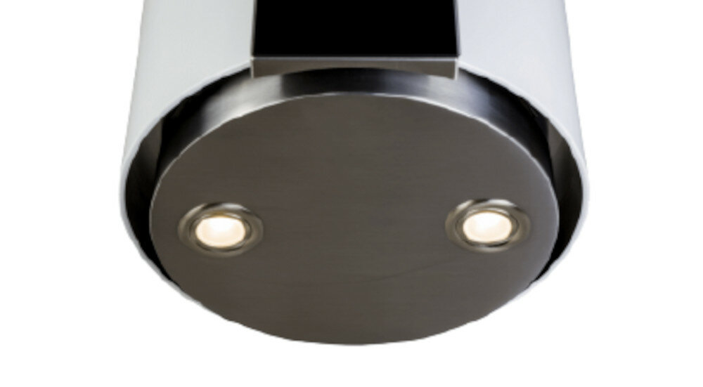 Okap VDB Tube P Glass White LED oświetlenie