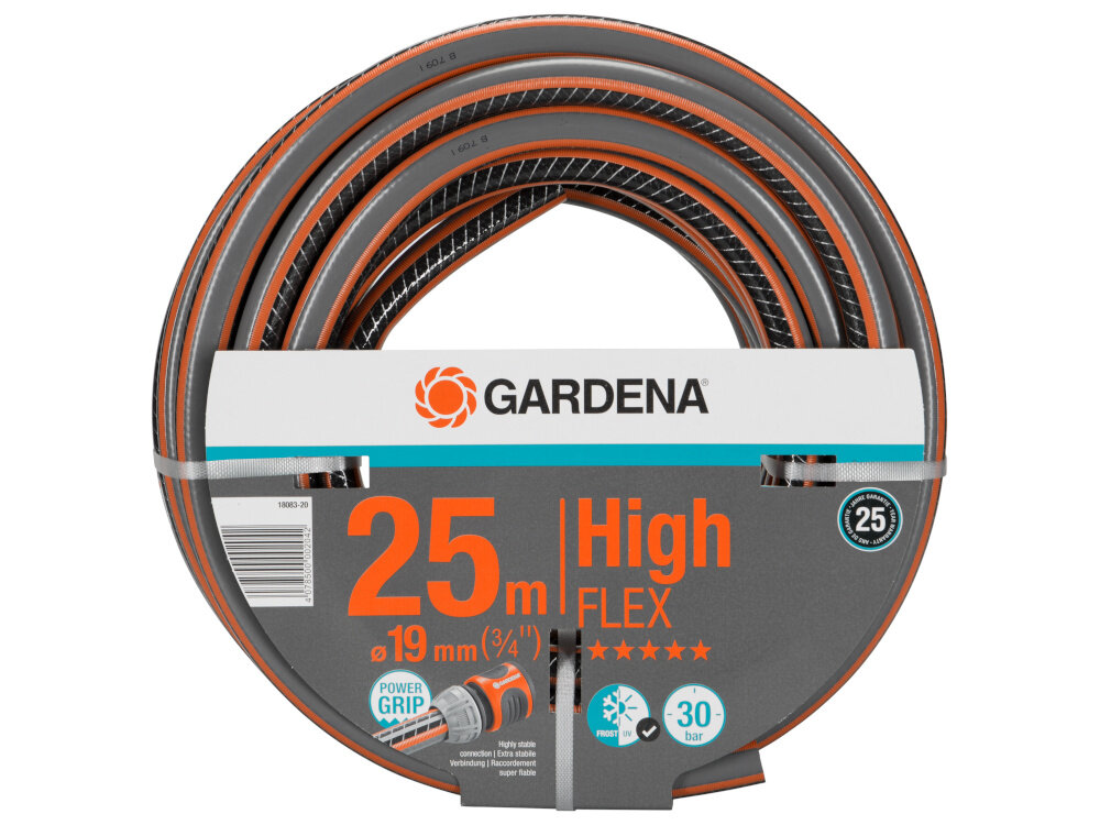 Wąż ogrodowy spiralny GARDENA Comfort HighFlex 3-4 cala 25 m 18083-20 zestaw