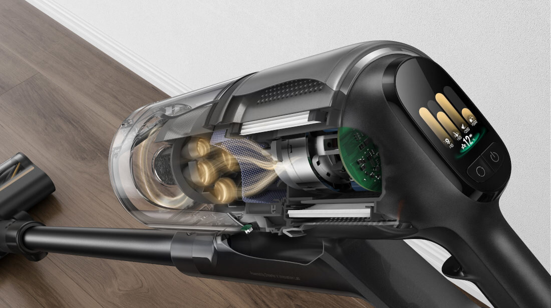 Odkurzacz DREAME Z30 AquaCycle Sprzątanie dopasowane do Ciebie system AquaCycle™ na mokro i sucho wykrywają rodzaj zabrudzeń automatycznie dostosowują moc ssania wyświetlacz LCD