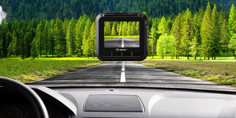 Wideorejestrator TRACER Draco 2.2S FHD obiektyw rozdzielczość nagrywanie kąt zapis sensor czujnik montaż wymiary ładowanie zasilanie auto samochód rejestrowanie karta pamięć pojemność ładowarka obraz zdjęcia filmy aplikacja sterowanie 