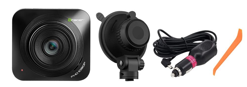 Wideorejestrator TRACER Draco 2.2S FHD obiektyw rozdzielczość nagrywanie kąt zapis sensor czujnik montaż wymiary ładowanie zasilanie auto samochód rejestrowanie karta pamięć pojemność ładowarka obraz zdjęcia filmy aplikacja sterowanie 