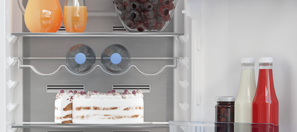 LODÓWKA BEKO BCNA275E5ZSN półka na butelki miejsce wygoda przechowywanie bezpieczne możliwość wyjęcia dodatkowa przestrzeń