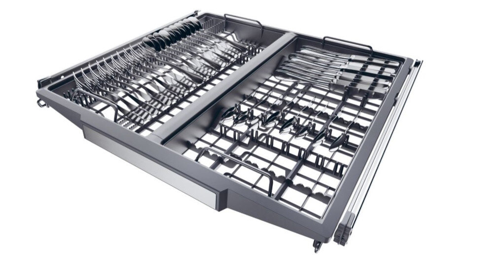 Zmywarka HAIER XF 6B0M3PDA AI Aqua Stop Trzecia szuflada dodatkowe miejsce sztućce praktyczne wykorzystanie