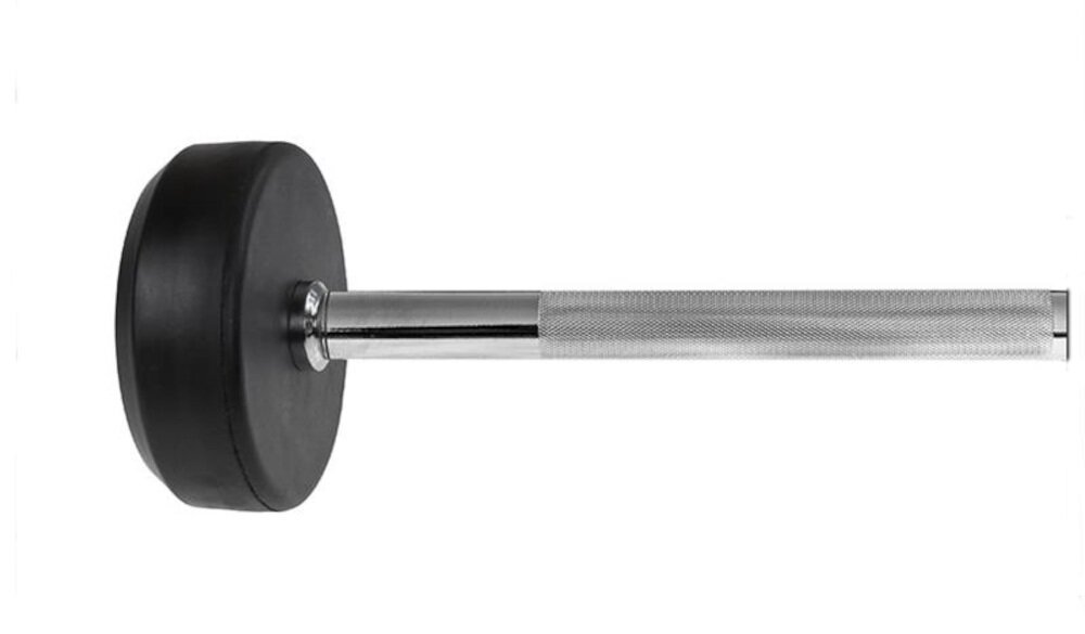 Gryf HMS GSG-50 Gumowany (50 kg) w części chwytnej specjalne radełkowanie obciążenia pokryte są gumową powłoką