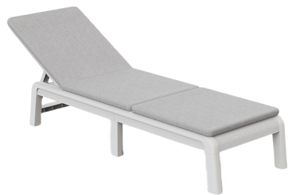Leżak KETER Atlas Sunlounger 271481 Biały + Jasnoszary zdjęcie lifestyle