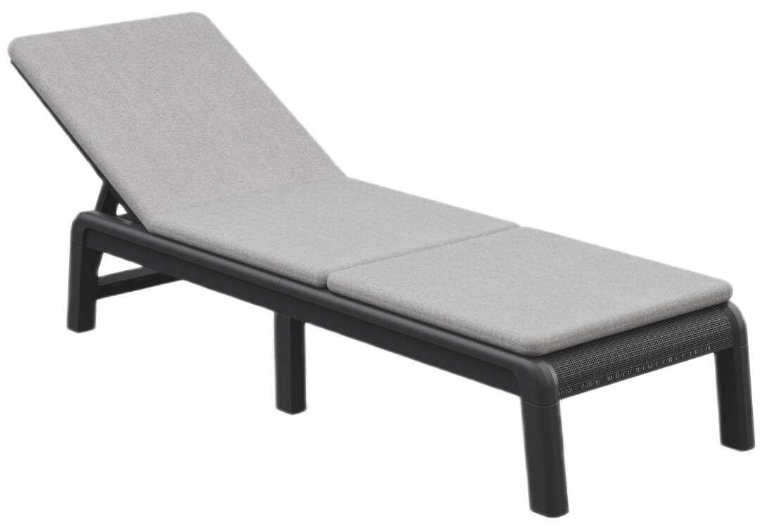 Leżak KETER Atlas Sunlounger 271479 Grafitowy + Jasnosszary zdjęcie lifestyle