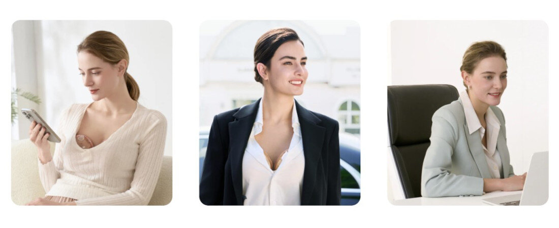 Laktator MOMCOZY Air 1 Podwójny Różowy Podgląd i łatwe dopasowanie Konstrukcja z przezroczystym górnym elementem ułatwienie daje poczucie kontroli i spokoju