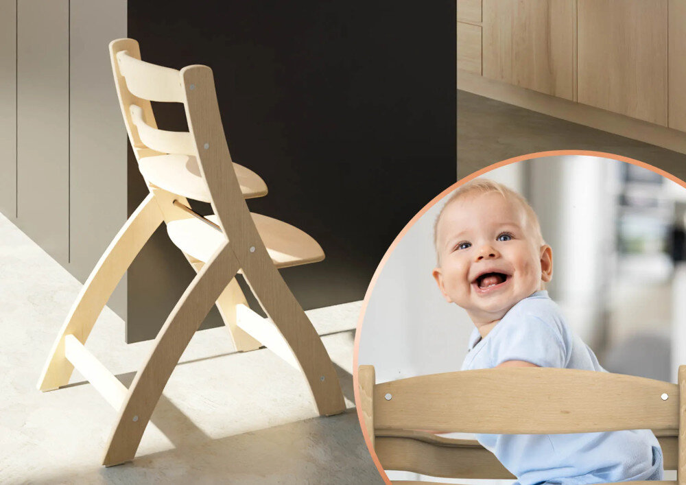 Krzesełko do karmienia NENO Pino 2w1 Wyprofilowane oparcie posiłek dopasowanie wsparcie prawidłowa postawa sprzyja rozwojowi kręgosłupa