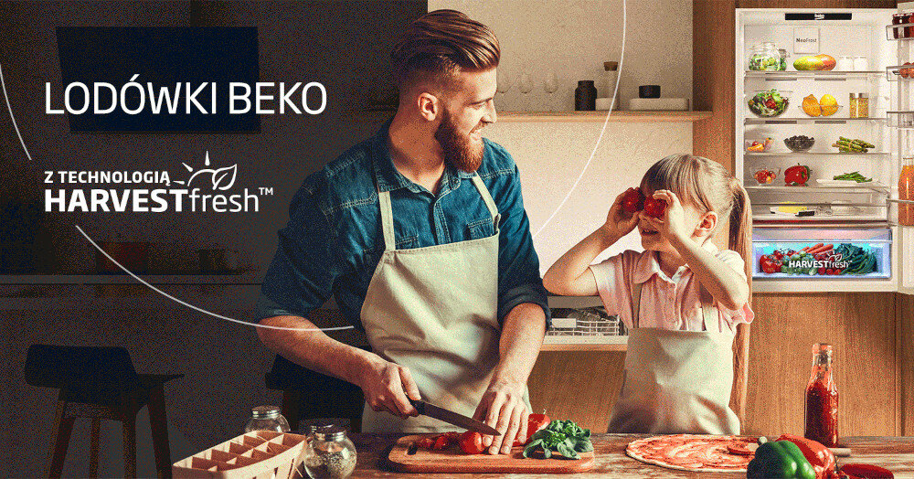 Lodowka BEKO RCNT375E40ZGBN No frost 185cm Czarna HarvestFresh