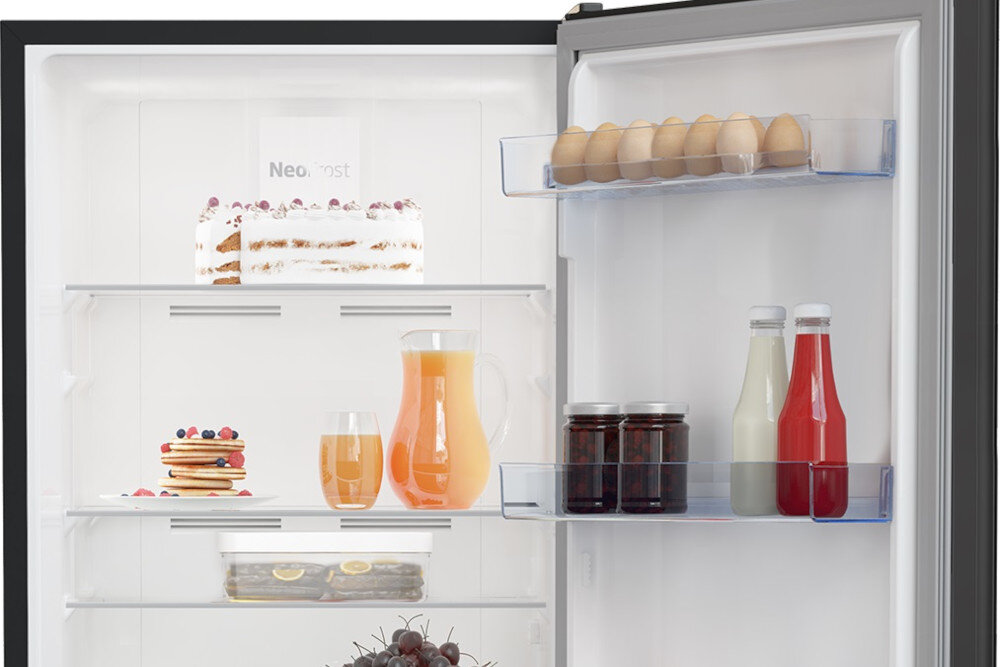 Lodowka BEKO RCNT375E40ZGBN No frost 185cm Czarna Alarm otwartych drzwi