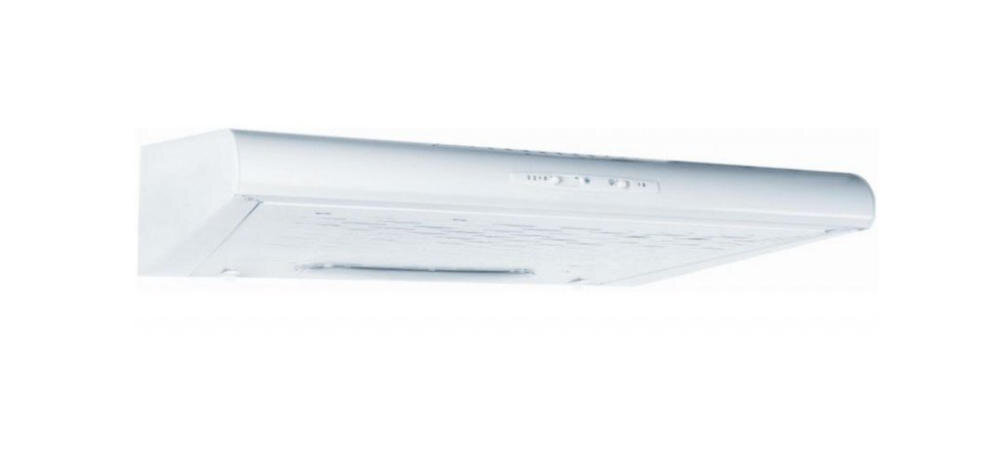 VDB-Plus-Biały-60 okap funkcjonalny elegancki kuchenne wnętrze wyciąg pochłaniacz prędkość praca oświetlenie halogenowe sterowanie mechaniczne