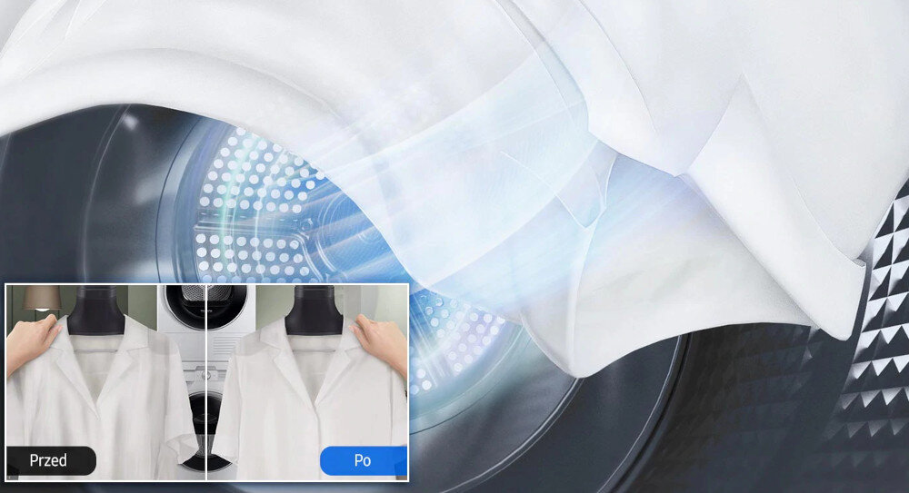 Suszarka SAMSUNG DV80T5220TW Optimal Dry bez zagnieceń