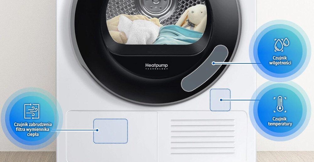 Suszarka SAMSUNG DV80T5220TW Optimal Dry suszenie