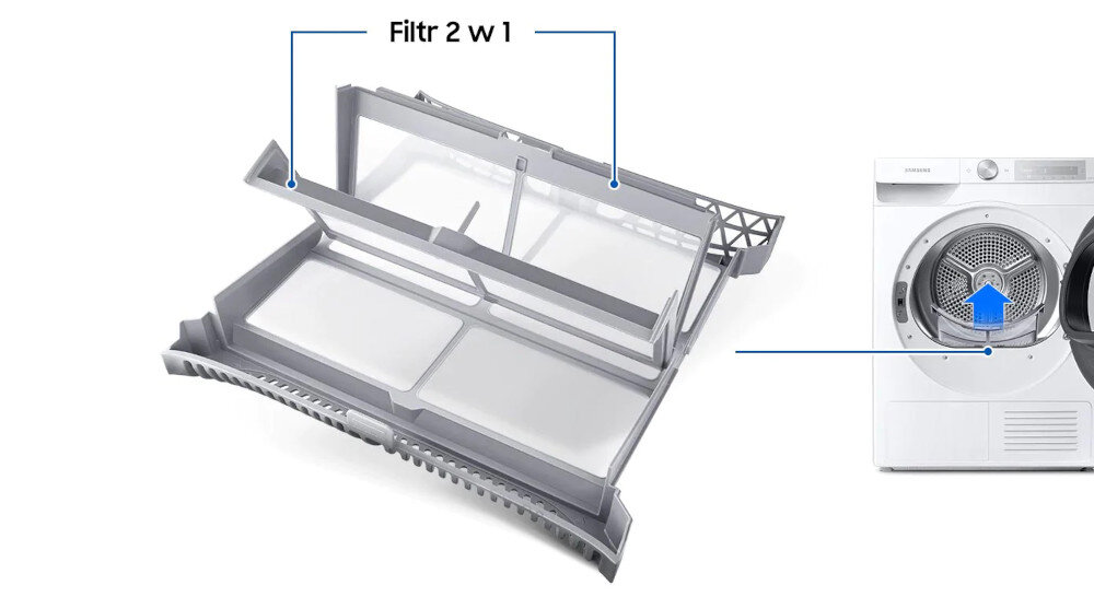 Suszarka SAMSUNG DV80T5220TW Optimal Dry filtr 2w1