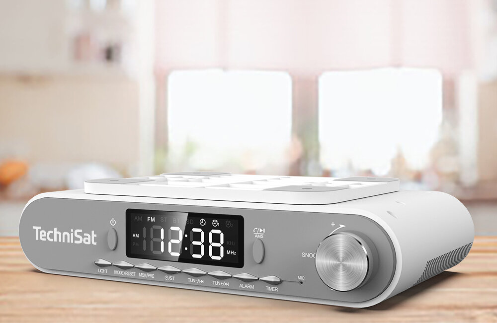 Radio TECHNISAT KITCHENRADIO podwieszane ekran LED cyfty białe