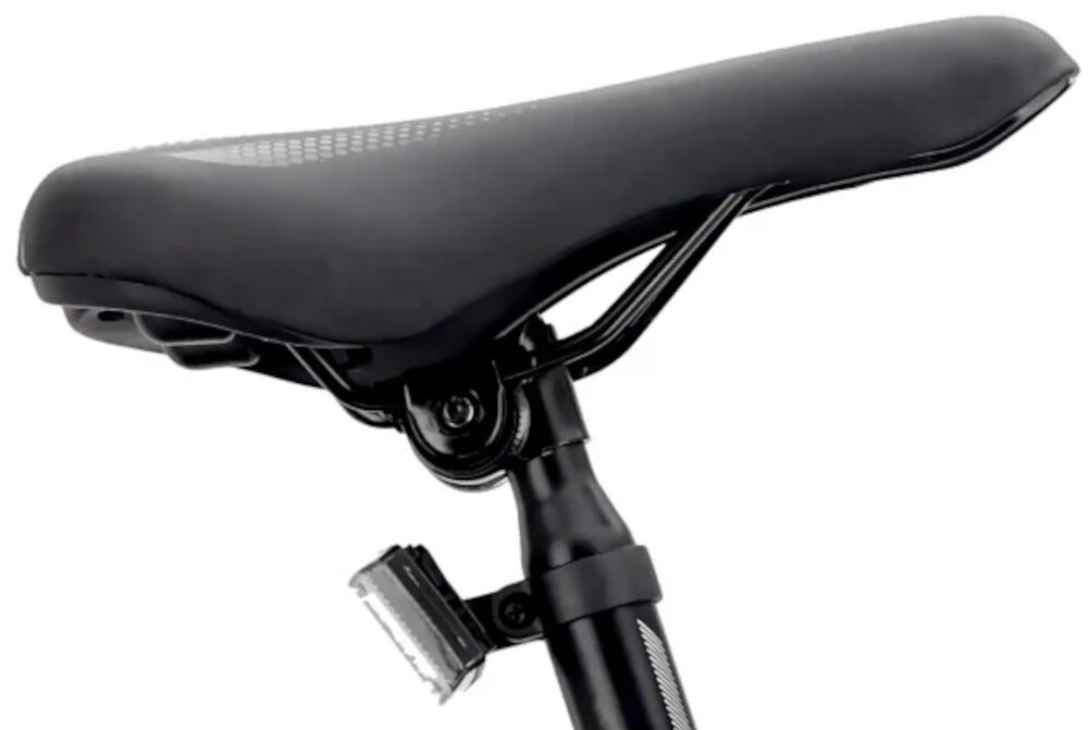 Rower górski MTB TATRA Overland U21 29 cali Czarno-fuksjowy siodełko na białym tle siodełko Ciclo Sport typu MTB z regulacją wysokość 94-111 cm ergonomiczna konstrukcja aluminiowa sztyca Ciclo Sport o średnicy 30,9 mm i długości 300 mm stabilne podparcie możliwość precyzyjnego dopasowania wysokości siedziska