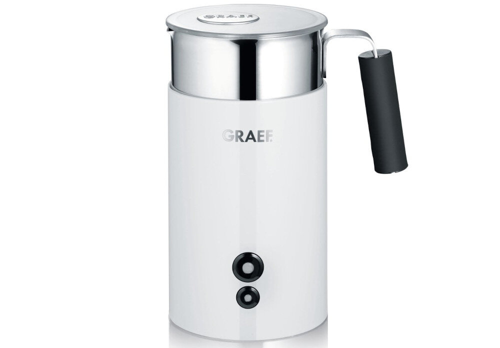 Spieniacz GRAEF MS701 Biały Przezroczysta pokrywa z uszczelką Pokrywa zamykająca z uszczelką ochrona proces spienianie mieszanie kontrola napój