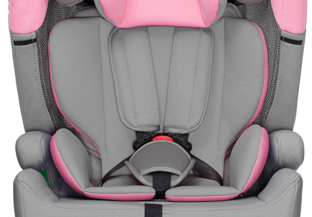 Fotelik samochodowy KINDERKRAFT Comfort Up I-Size 9-36 kg Różowy 5-punktowe miekkie ochraniacze boczne zabezpieczenia