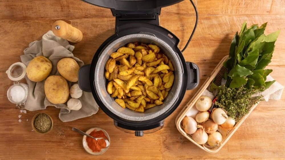 Multicooker CECOTEC Olla GM H Deluxe Fry szybkowar, multicooker, frytkownica, oszczędność naczyń, więcej miejsca na blacie