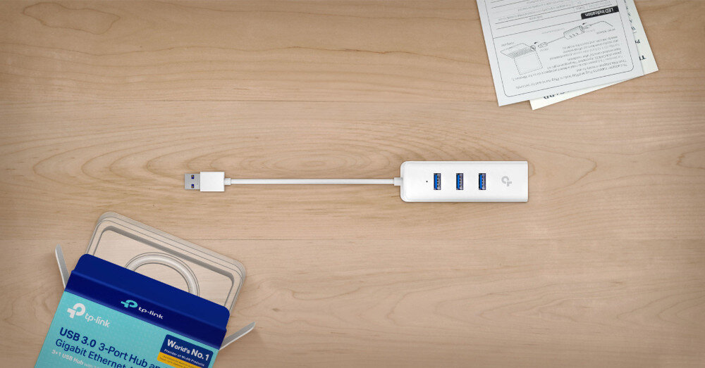 Karta sieciowa TP-LINK UE330 technologię Plug and Play portu USB-A